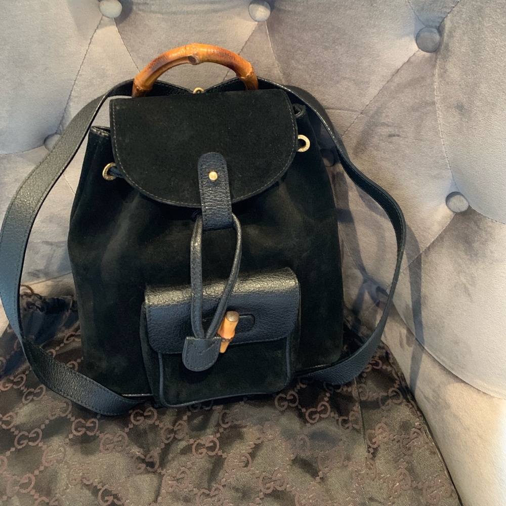 Vintage Gucci Mini Bamboo Backpack